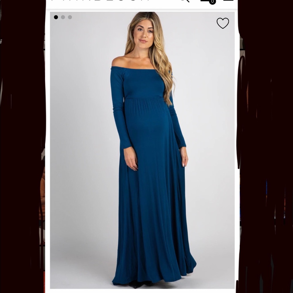 Pinkblush Off Shoulder Maternity Maxi Dress